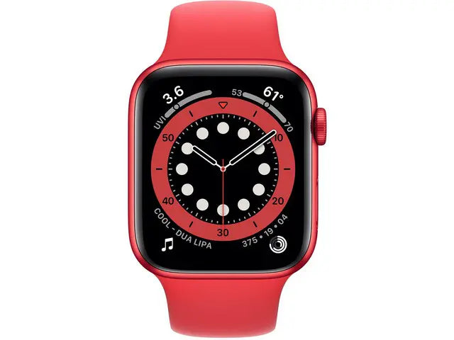 Apple Watch Series 6 GPS 44mm Red Aluminum Case with Red Sport Band | Regular Apple Watch Series 6 GPS 44mm Red Aluminum Case with Red Sport Band | Regular